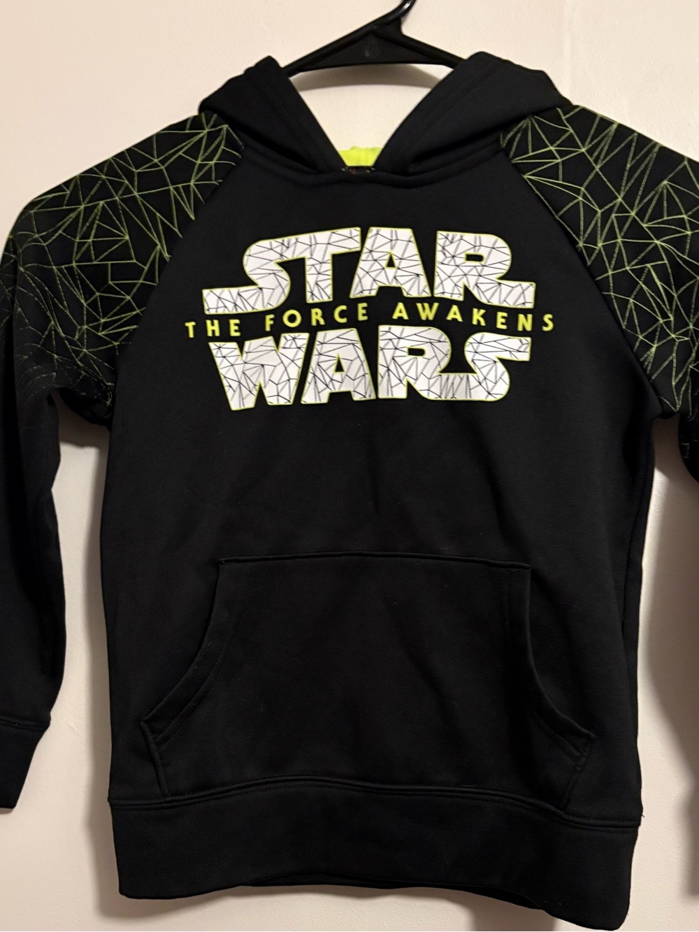Star Wars Black & Neon Green Geometric Hoodie for Kids